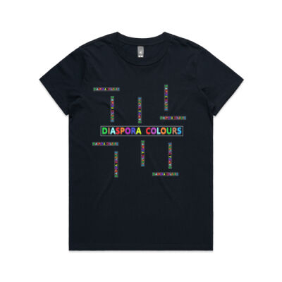 Diaspora Colours Brand (collage- centre) - AS Colour - Women's Maple Crew Tee Thumbnail